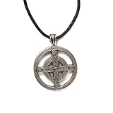 Celtic Unity of Male & Female Pewter Pendant on Corded Necklace, Celtic Harmony Collection