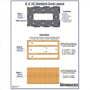 Dewdocks Standard Dock (Beige Blue,6 X 10-Feet) by