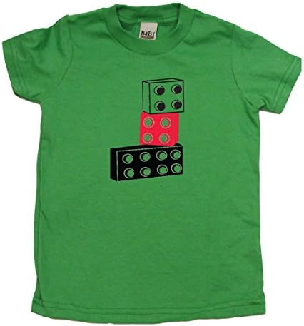 Building Blocks on Short Sleeve Unisex Toddler Fine Jersey T-shirt, 4T, Grass Green