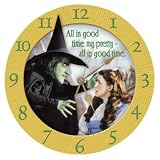 Wizard of Oz 13.5" Wicked Witch All In Good Time Decoupage Wall Clock