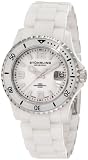 Stuhrling Original Men's 273.33EP3 Chevalier Swiss-Made Professional Divers Quartz Date White Ceramic Watch