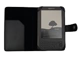 Case Cover for Amazon Kindle 3G + WI-FI, PU Leather, Black (Perfectly Fits 6" Display, Kindle 3rd Generation)