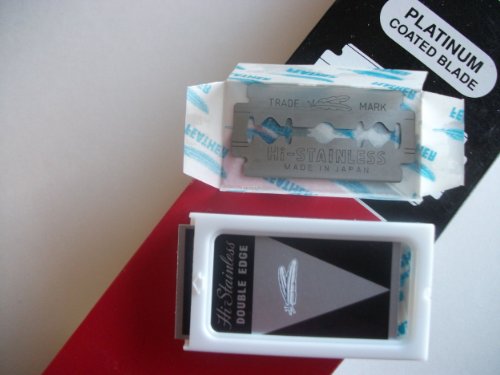 100 FEATHER Hi-Stainless Platinum Double Edge Razor Blades 5's