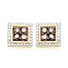 10k Yellow Gold Champagne and White Diamond Post Earrings (1/2 cttw, I-J Color, I2-I3 Clarity)