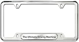 BMW Ultimate Driving Machine License Plate Frame, Made from high-polished stainless steel (looks like chrome, with the durability of stainless steel).