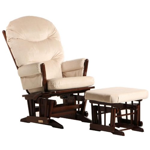 2 Post Multiposition Glider and Nursing Ottoman Set in Beige On Sale