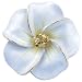 White Hawaiian Hibiscus Swarovski Crystal Flower pin brooch and Pendant