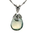 Handmade Light Blue Fluorite Bead Pendant Necklace
