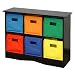 RiverRidge Kids 6 Bin Storage Cabinet, Espresso
