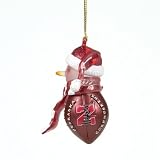 Nebraska Cornhuskers 2 3/4 Striped Acrylic Snowman Football Ornament