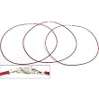 Leather Cord Necklaces Red 18" 3Pcs