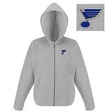 St. Louis Blues NHL Hoody Zip Sweatshirt For Women (Gray)