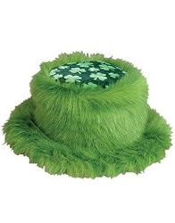 St. Patricks Day Irish Pimp Shamrock Furry Bucket Hat