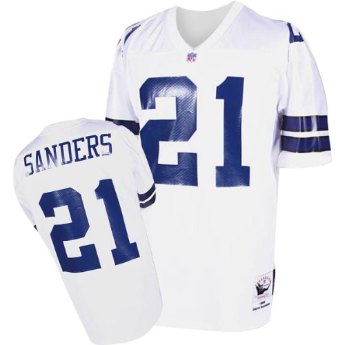 Mitchell & Ness Dallas Cowboys 1995 Deion Sanders Authentic Throwback White Jersey Size 44