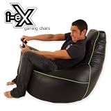 i eX ® Gaming Chair  Faux Leather   Man Size Gaming Bean Bag   Great for a Gamer
