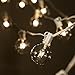 Hometown Evolution, Inc. 50 Foot G50 Patio Globe String Lights with 2 Inch Clear Bulbs for Outdoor String Lighting and White Wire +1 Free Spare