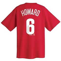 Ryan Howard Philadelphia Phillies Name and Number T-Shirt, Red