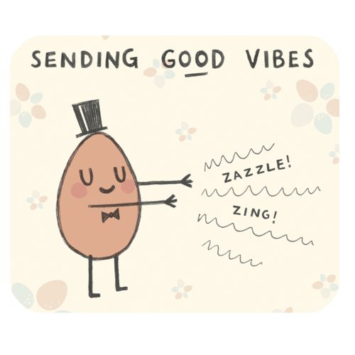 Cute Mr. Egg Sending Good Vibes Mousepad Computer Game Mice Gaming Mousepad
