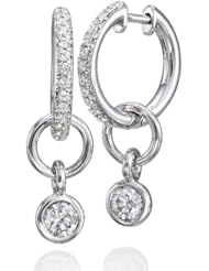 Diamond Earrings in 18K Gold / White - GIA Certified, Round, 1.02 Carat, K Color, VS1 Clarity