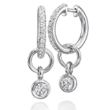 1 1/2 Ct, J Color, VVS2 Clarity, IGI Certified, Round Cut, Diamond Earrings in 18K Gold / White
