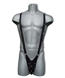 Male Power Men's Fetish Lingerie, Inmate, Black, one size