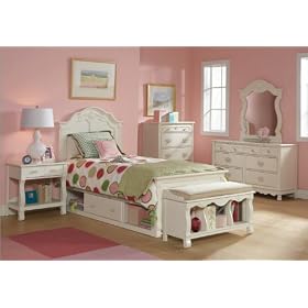 Broyhill Genevieve Panel Bedroom Series Genevieve Panel Bedroom Set in Antique White
