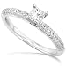 1/2ctw Princess & Round Diamond Engagement Ring in 14kt White Gold (HI/I1)