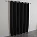 Best Home Fashion Premium Wide Width Thermal Insulated Blackout Curtain - Antique Bronze Grommet Top - Black - 80
