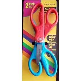 Fiskars Scissors - 2-pack for Kids. 2 Scissors in 1 Package, Random Colors, Perfect for School.