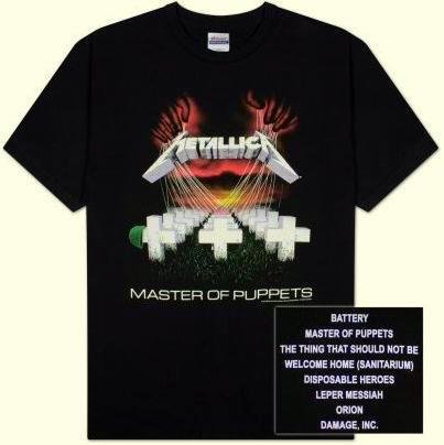 Metallica Master of Puppets 2-sided black T-shirt