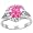 Butterfly Engagement CZ Silver Ring - size 9
