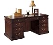 Garnet Cherry Executive Desk 66" x 30" Garnet Cherry Finish