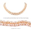 Double Strand 17-18 Inches 6-7mm Pink Oval Shape Freshwater Cultured Pearl Necklace