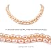 Jewelry : Double Strand 17-18 Inches 6-7mm Pink Oval Shape Freshwater Cultured Pearl Necklace