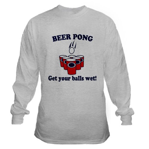 Beer Pong Baseball Long Sleeve T-Shirt by CafePress
