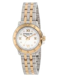 Raymond Weil Womens 5399-STP-00995 Tango Two-Tone Mother-Of-Pearl Diamond Dial Watch