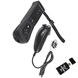 Black Remote (Built-in MotionPlus) And Nunchuck Controller For Wii Plus AGP ....