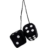 Black Fuzzy Car Dice 