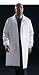 Knit Cuff Knee Length Lab Coat