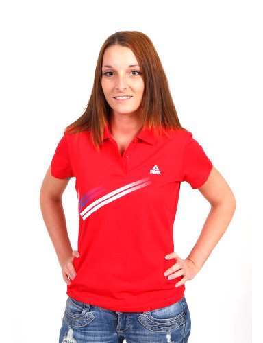 Peak Sport Europe Damen Polo Shirt, rot, XL, F612178