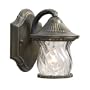 Hampton Bay Exterior Wall Lantern Light; Oil-rubbed Bronze Finish with Hand-blown Glass Shade (Classic Collection)