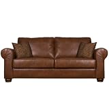 Handy Living OXF1 S6 DAB86 Oxford Transitional Rolled Arm Renu Leather Sofa, Saddle With 2 Decorative Paisley Throw Pillows 41Cy4HfUuZL. SL160 Handy Living OXF1 S6 DAB86 Oxford Transitional Rolled Arm Renu Leather Sofa, Saddle With 2 Decorative Paisley Throw Pillows