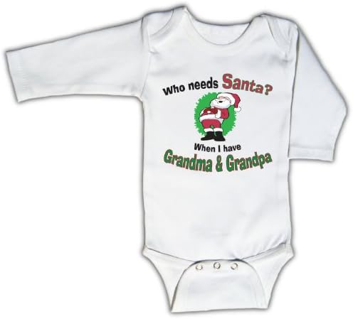 Who needs Santa? When I have Grandma & Grandpa - Bodysuit, LS, 3-6 M