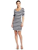 Twisted Heart Womens Stripe Babyrib Tab Dress 41Cy6nYVAJL. SL160 Twisted Heart Womens Stripe Babyrib Tab Dress