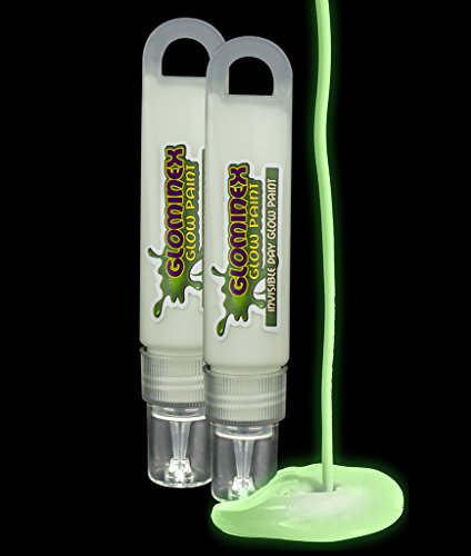 Glominex I08 Invisible Day Glow in the Dark Paint - 1 oz Tube - Green