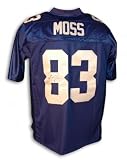 Sinorice Moss Autographed/Hand Signed New York Giants Reebok EQT Blue Jersey