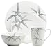 Mikasa Gourmet Basics Gray Timber 16-Piece Dinnerware Set Service for 4