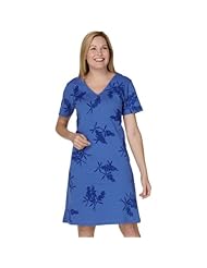 Petite V-neck General Print Short Sleeves Knee Length Cotton/Denim/Knit Spring Summer Fall Winter Evening Dress 