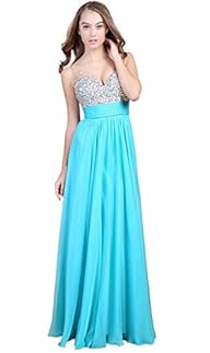 Fanhao Women’s V Neck Sequins Chiffon…