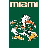 2 Sided Large House Flag Banner University of Miami Hurricanes